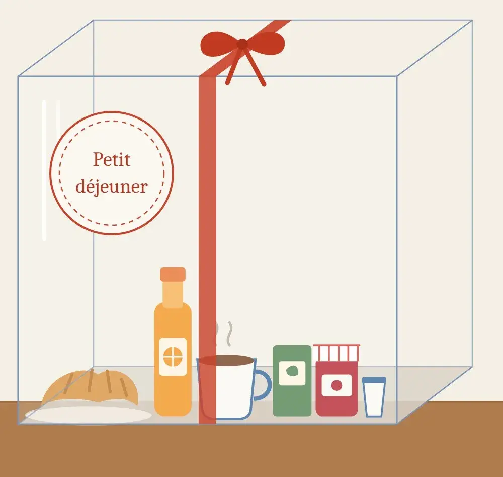 Box test : casier transparent avec ruban